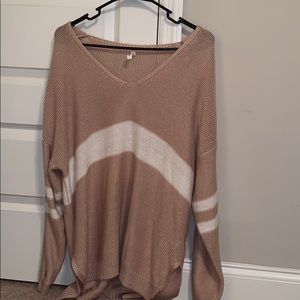 Long sleeve stripped sweater